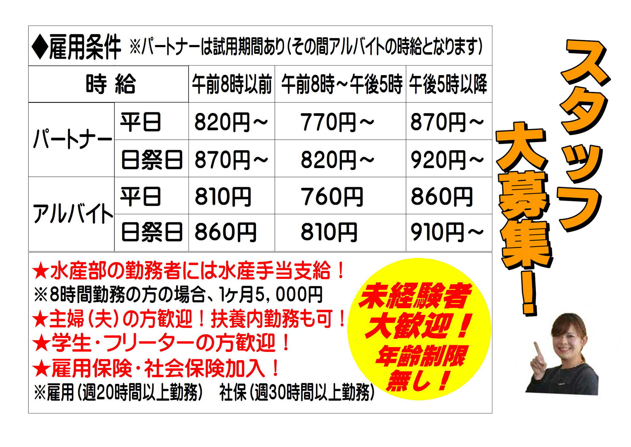 スタッフ募集中! スタッフ募集中!